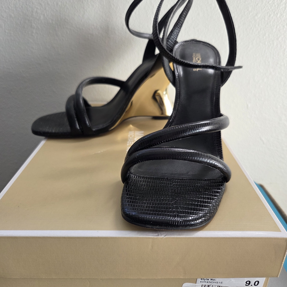 Michael Kors Black Strappy Sandals - Picture 2 of 6